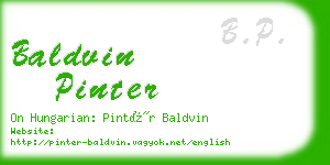 baldvin pinter business card